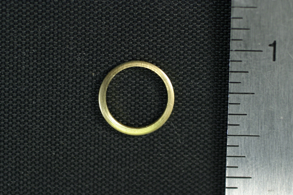 4pc SOLID RAW BRASS SMOOTH 11mm THIN WASHER RING BEAD LOT W03-4